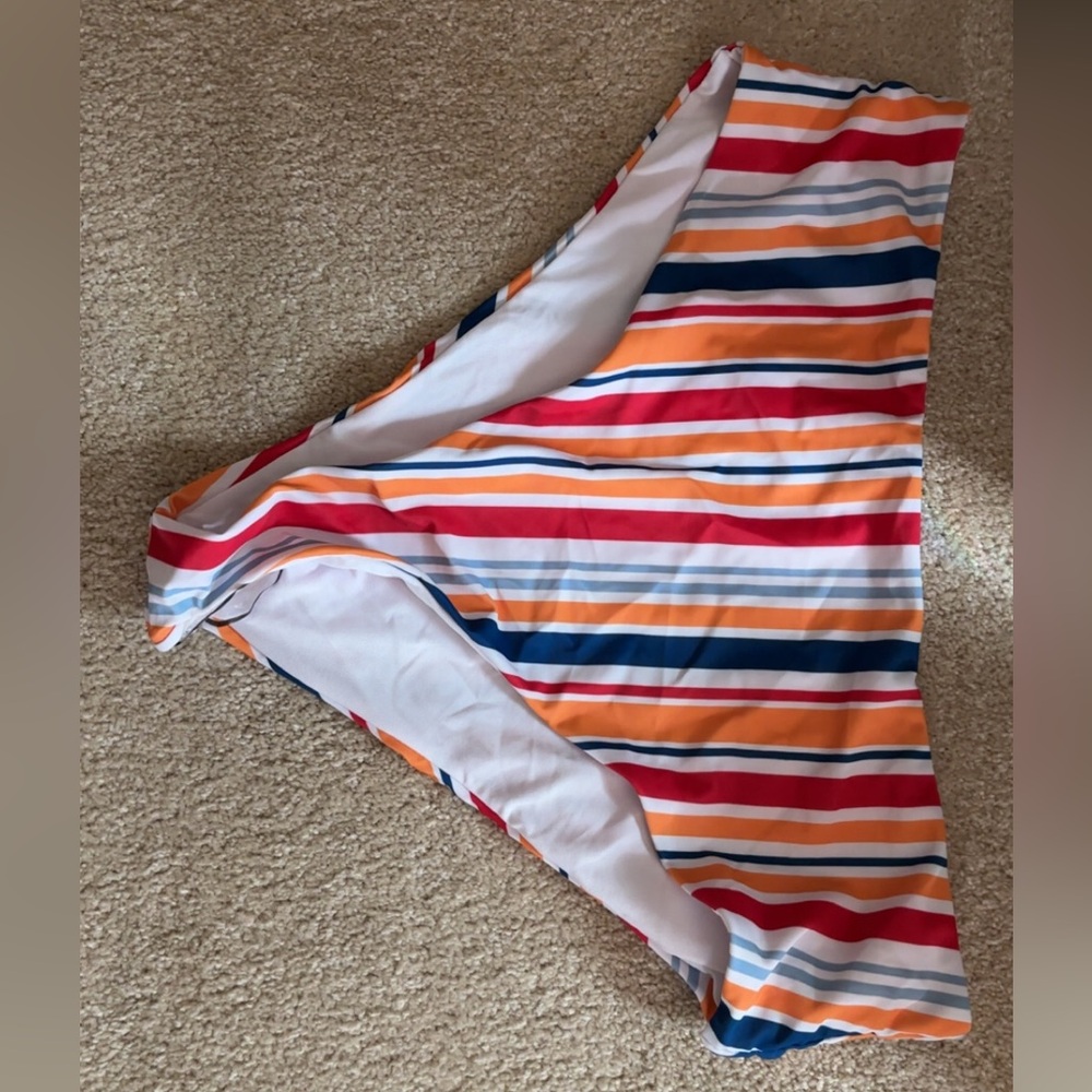 SHEIN Multicolor Striped Swim Bottom